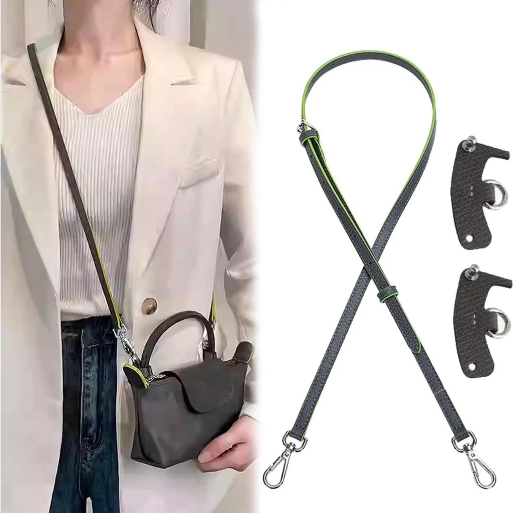 Bag Straps Set for LONGCHAMP Mini Bag Leather Accessories DIY Transformation Punch Free Shoulder Cro