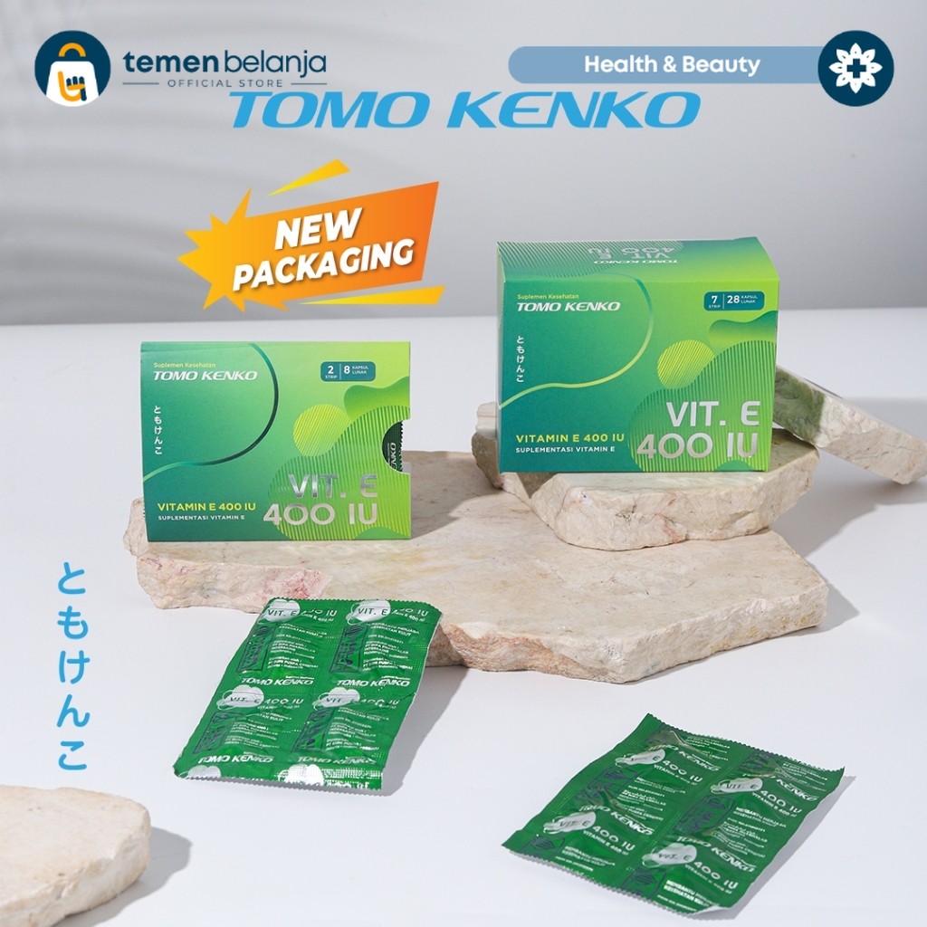 [ FLASH SALE ] Tomo Kenko Tomokenko Natural Vitamin E 400 IU Kemasan Box / Sleeve / Strip