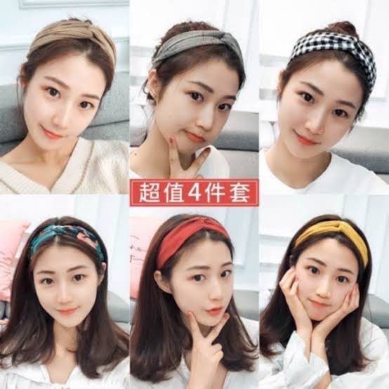 Bando Korea Bandana Rambut Headband Mandi Head Band Facial Bando Rambut Nadhifa.Grosir