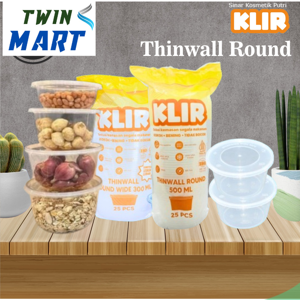 

Thinwall KLIR Round / Thinwall KLIR Bowl / Bulat / Packing Makanan / Mangkok Plastik