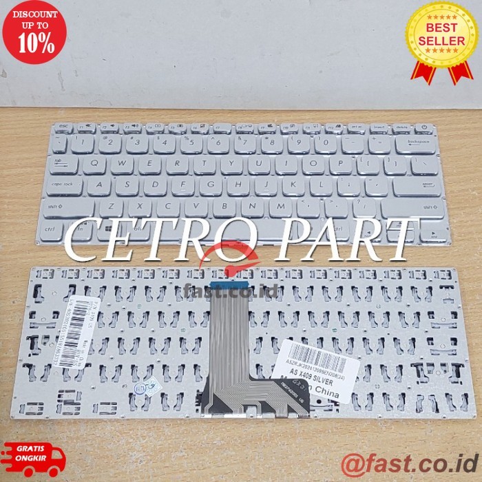 (CPT) FAST CO ID Keyboard Asus VivoBook 14 A412 A412U A412UA X412 X412U X412UA Series SILVER -NEW