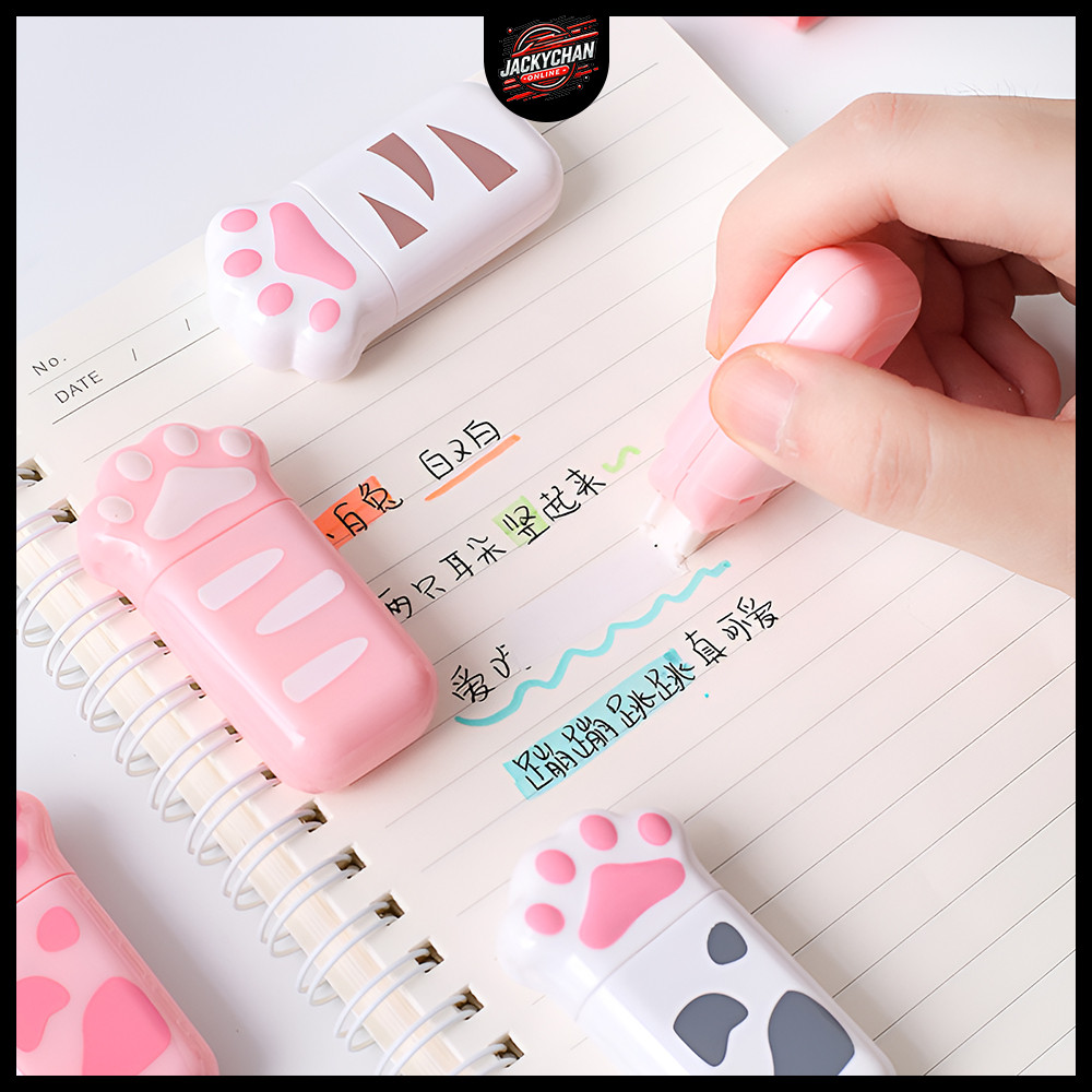 

JC TIP EX PITA KOREKSI BENTUK TELAPAK KAKI KUCING CORRECTION TAPE DAN TRANSPARAN TAPE
