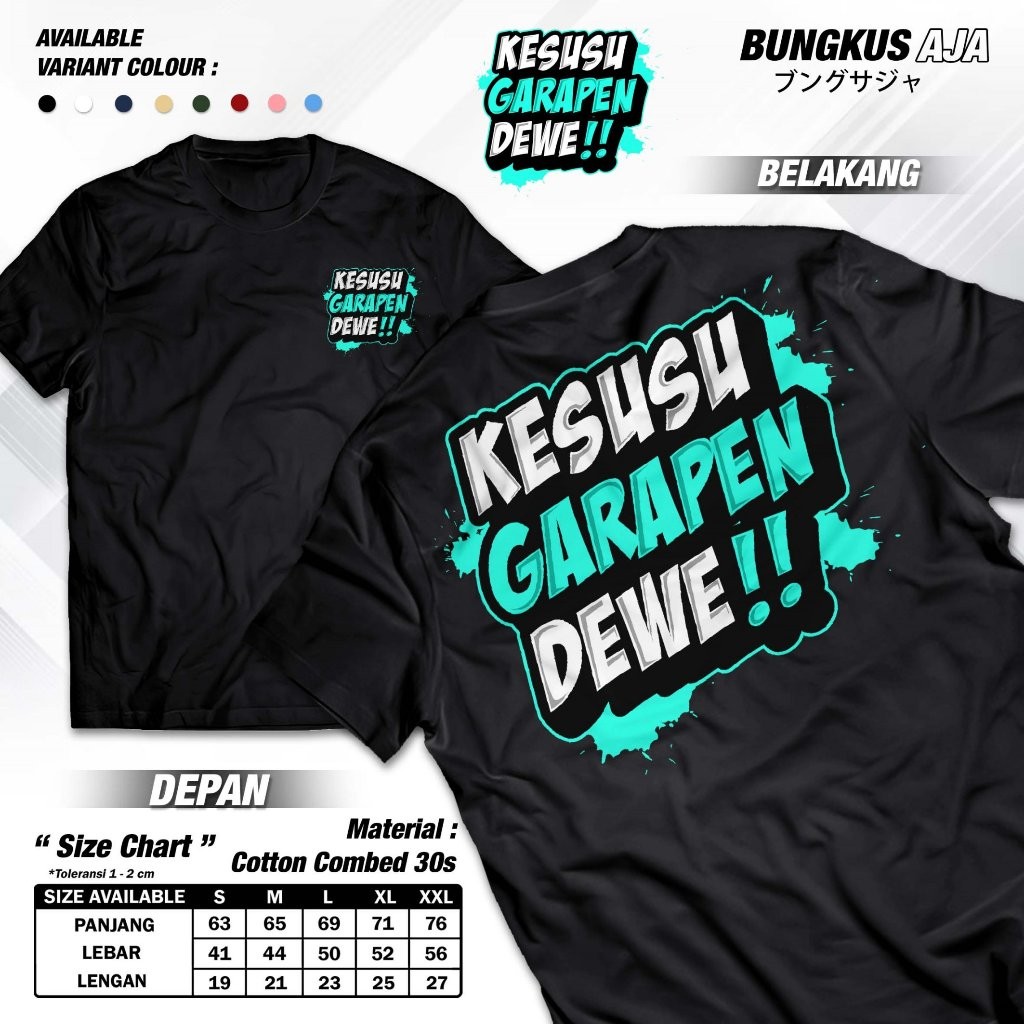 Kaos Kesusu Garapen Dewe / Baju Distro Kaos Kata Kata Keren Nyindir Viral / Kaos Kata2 Jawa / Kaos K