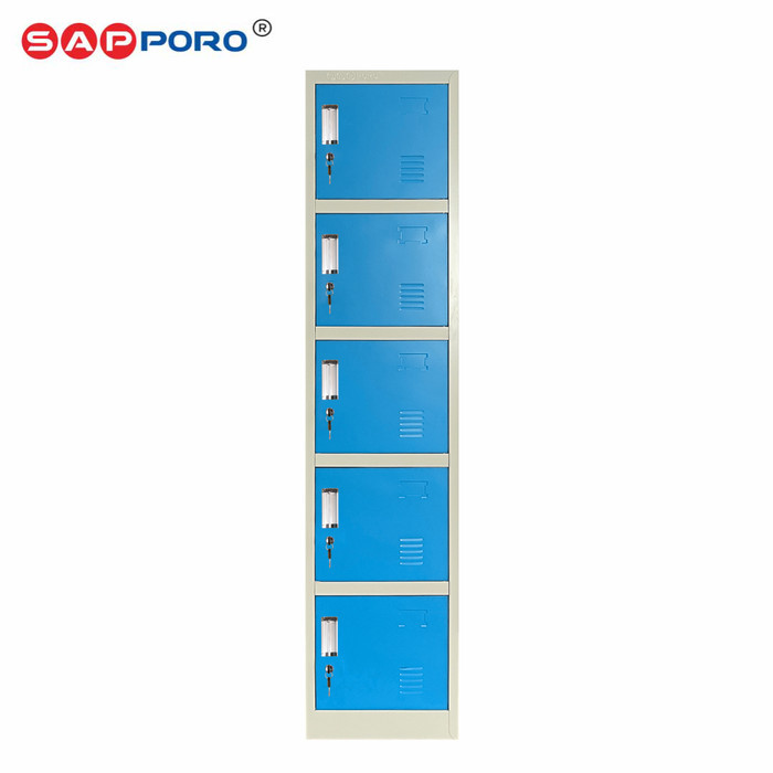 

⭐BISA COD⭐ SAPPORO KOLN 5 Loker Besi 5 Pintu | Steel Locker 5 Doors GW Blue