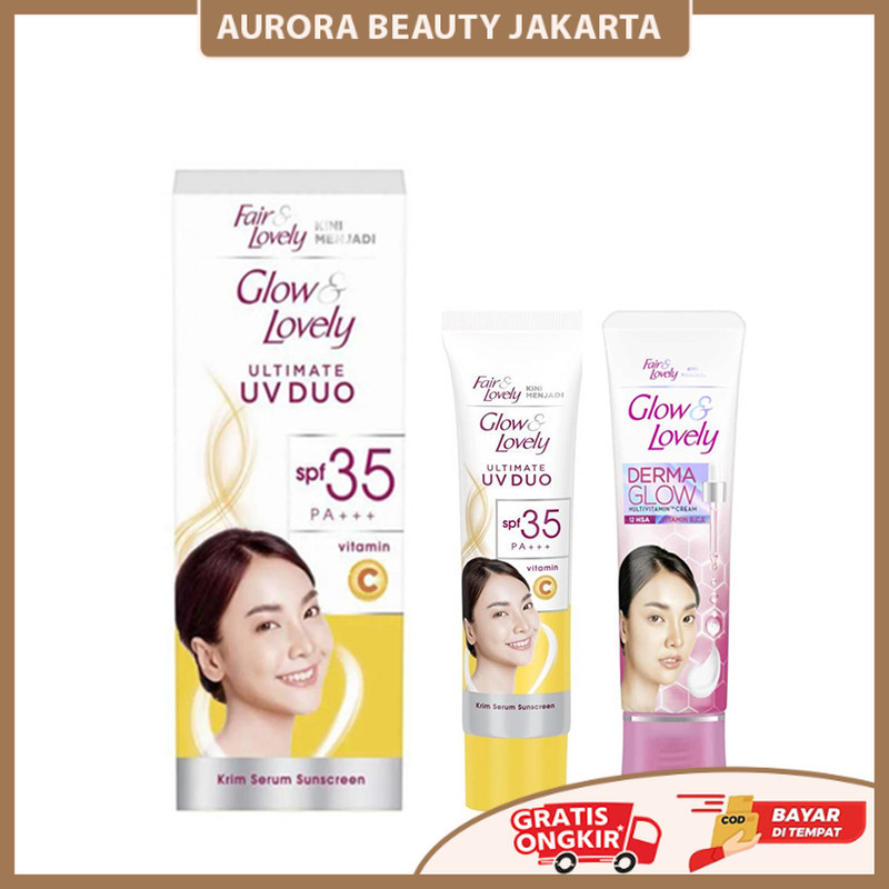 FAIR & LOVELY CREAM MULTI VITAMIN  WAJAH SEKETIKA GLOWING  46G / 23G / 20G AURORA BEAUTY JAKARTA