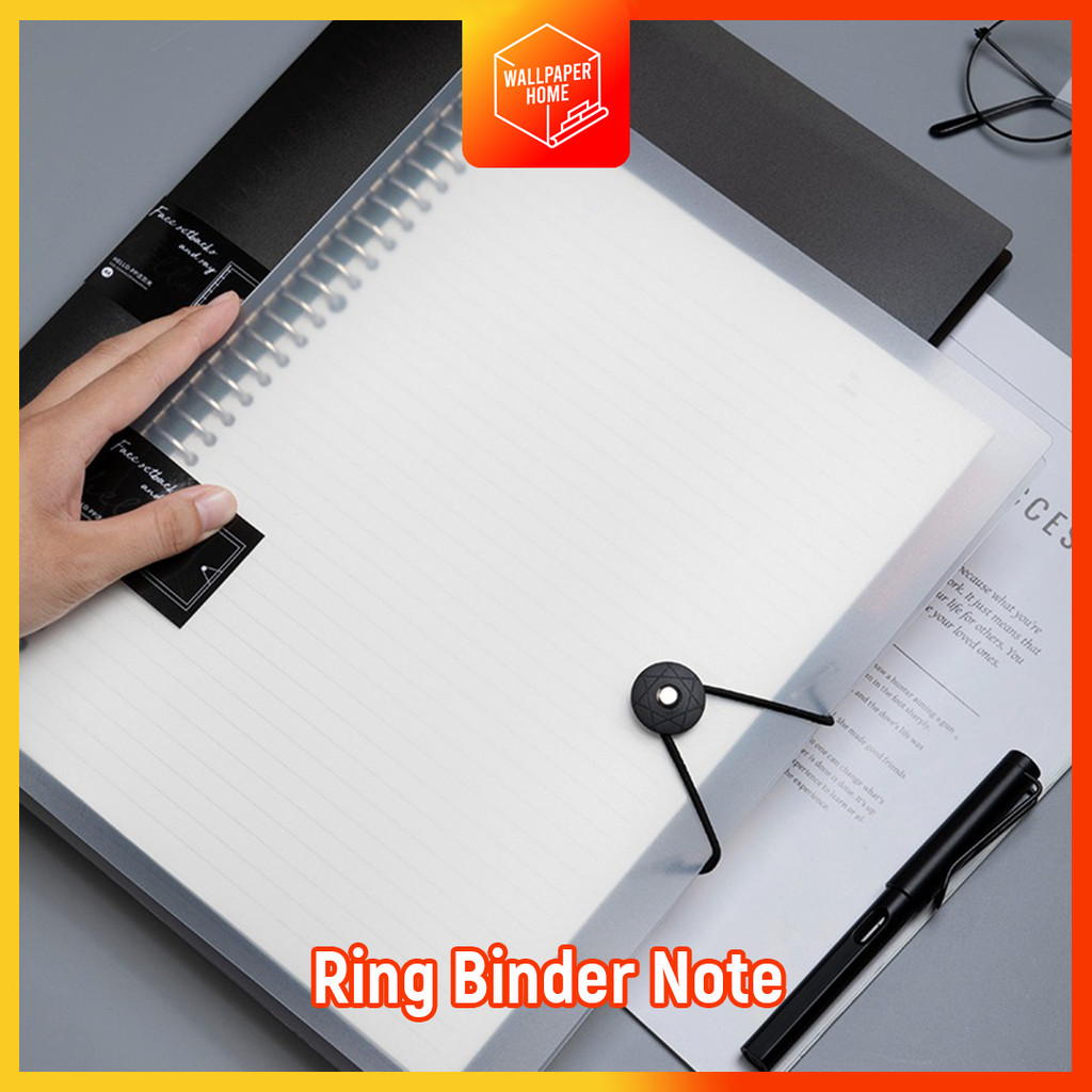 

Binder Note A5/B5 Ring Transparan Loose-Leaf Notebook Strap Kunci HXX-3
