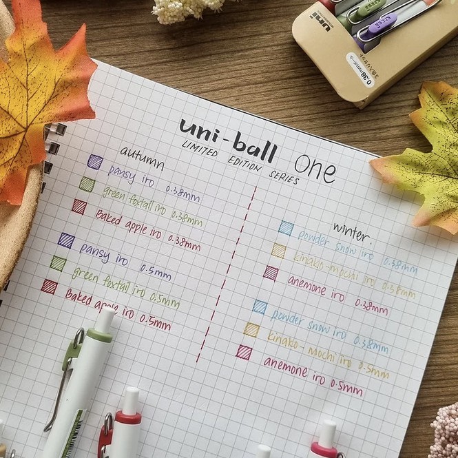 

[Best Seller] Uni UniBall One Autumn Winter 0.38mm 0.5mm Gel Pen Limited Edition - 0.38mm, Kinako Mochi