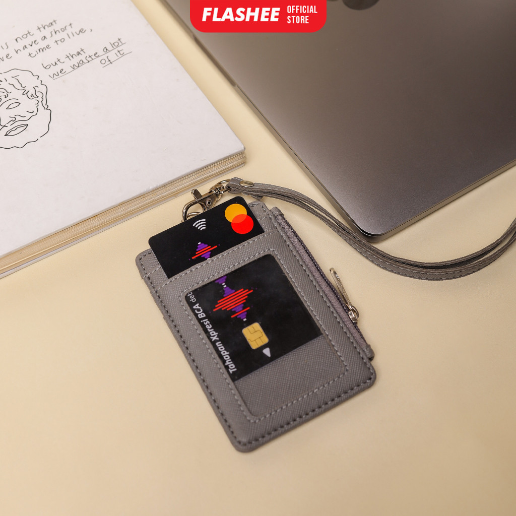 

ID Card Holder Name Tag Kartu Identitas Kantor Tempat Kartu Resleting Kulit Leather Sintetis V2 Berkualitas
