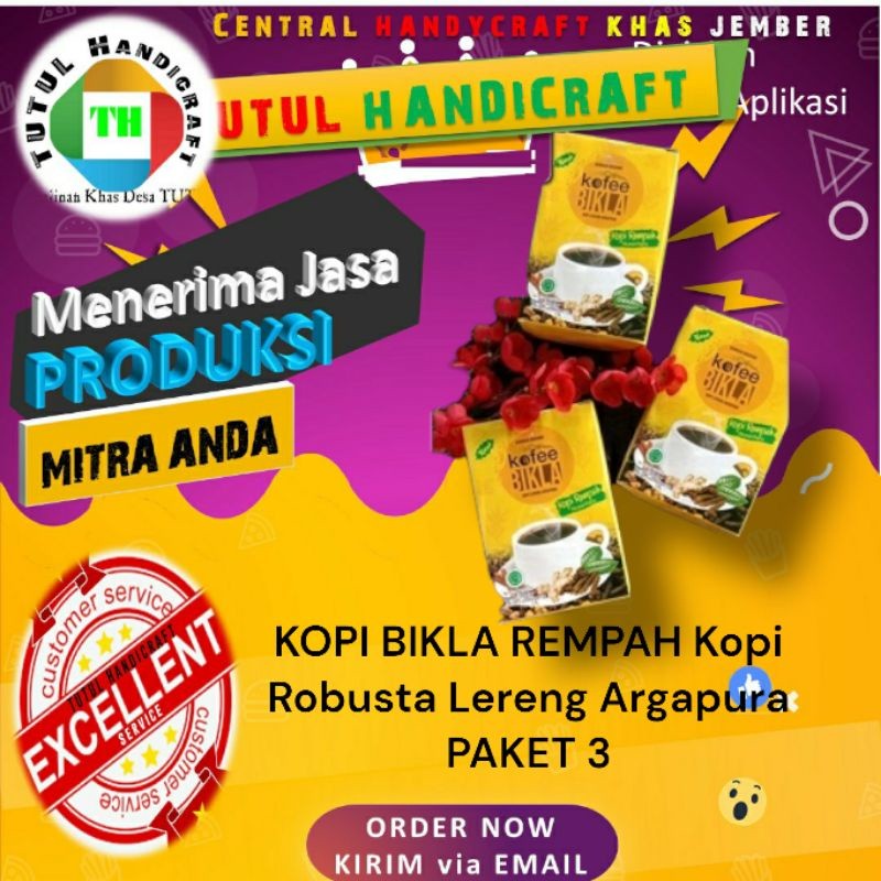 

MAKRIFATBUSINESS KOPI BIKLA REMPAH Kopi Robusta Lereng Argapura PAKET 3 PCS BOX 20 SACHET