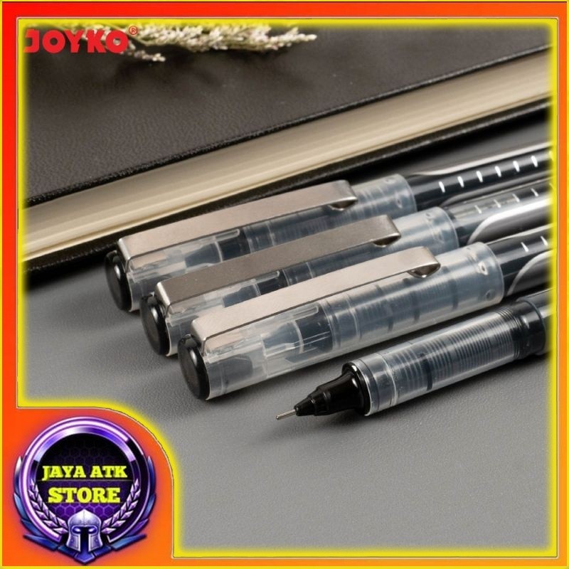 

Roller Pen RRP-323 Gel Pen Needle Tip Super Smooth Pena Jel Warna Hitam 0.5mm Ecer