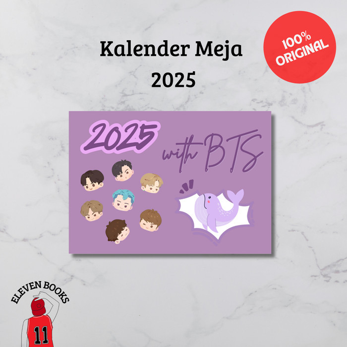 

BTS Kpop Calendar Aesthetic 2025 A5 - Kalender Meja Planner /Duduk Estetik Size A5