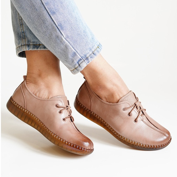 Pollux Monday Wbb 256 - Sepatu Flat Shoes Wanita Bahan Kulit (Size 36 - 41)