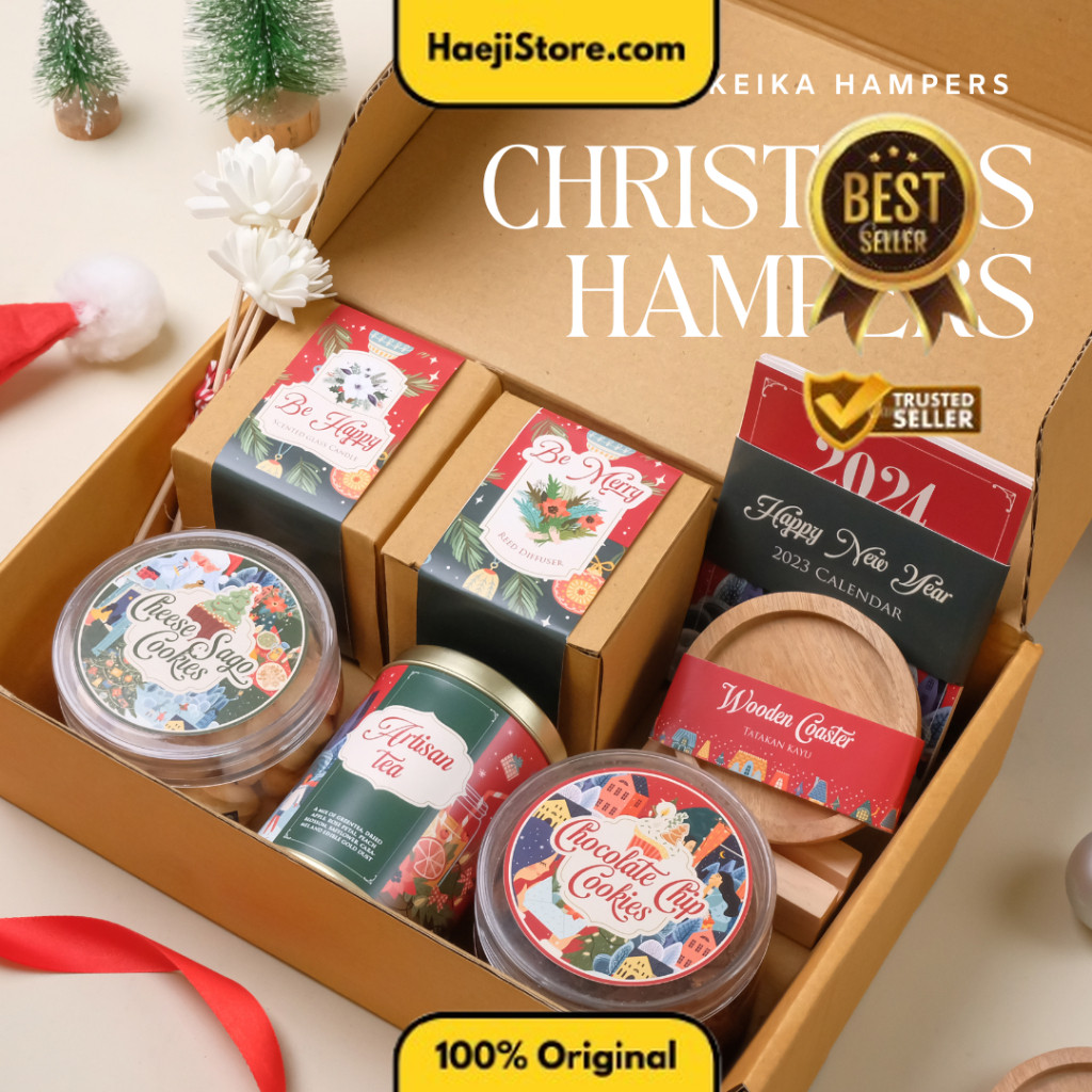 

Hampers Natal 2024 by Keika | Hampers Christmas Parcel natal kado natal kado christmas Gift Natal Souvenir cookies parcel teh kue kering reed diffuser lilin aromaterapi Kue merah murah