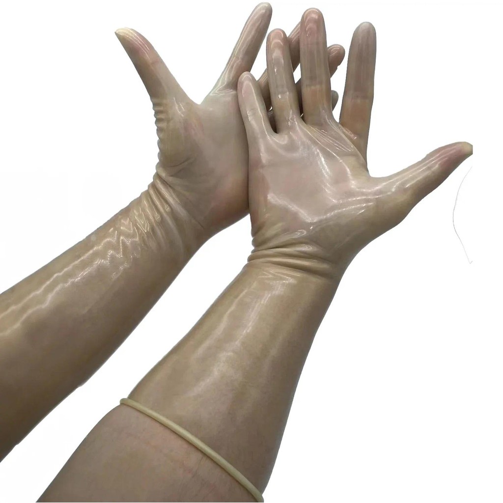 Latex Gloves men  clear transparent  socks Rubber Gloves Adult Unisex Seamless Gloves  molding  late