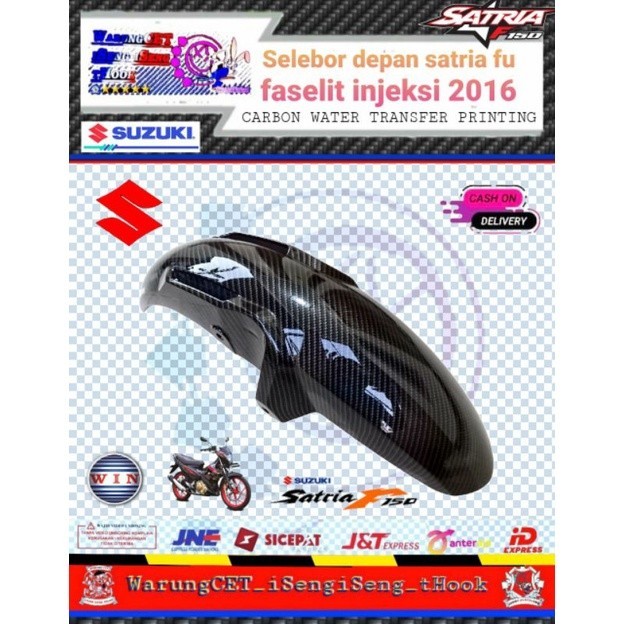 selebor spakbor depan satria fu faselit injeksi 2016 carbon karbon