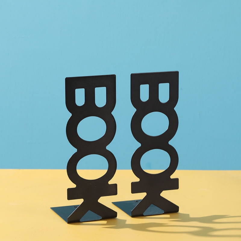 

Bookends L-shaped Desk Organizer Desktop Book Holder School Stationery Office Accessories