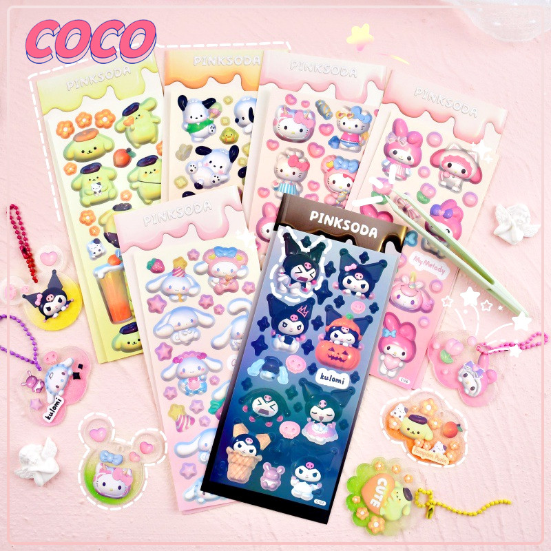 

San-rio stiker lucu/Sticker Lucu 2D San-rio Karakter-coco_market