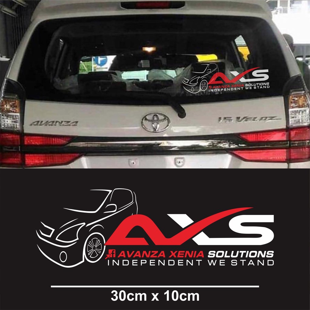 STIKER KOMUNITAS MOBIL AVANZA XENIA SOLUTIONS CUTTING STICKER AXS