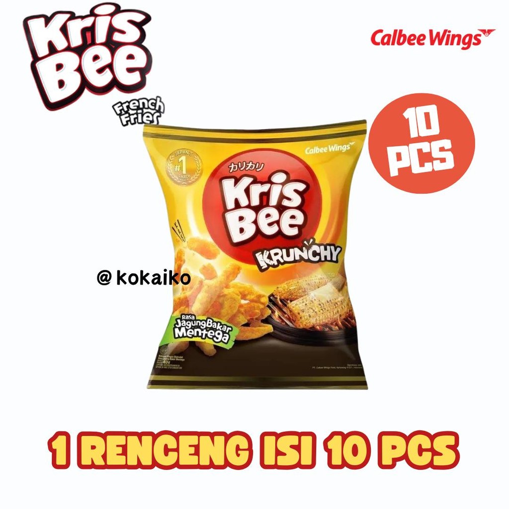 

Krisbee Krunchy Jagung Bakar Mentega 10g - 1 Renceng isi 10 pcs