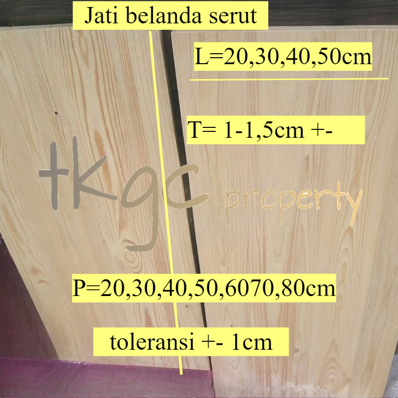 papan kayu jati belanda / papan sambung kayu / daun meja kayu