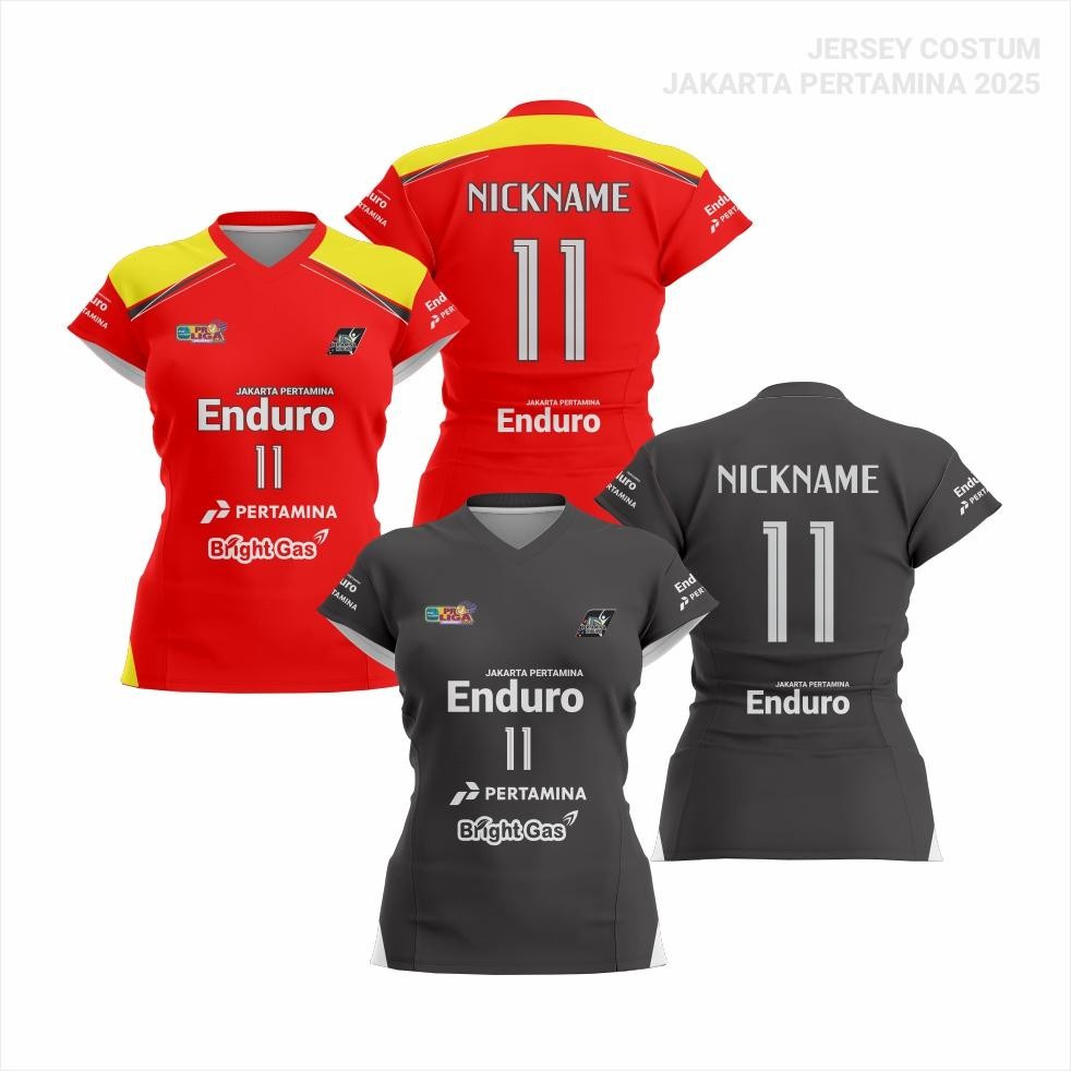 JERSEY BAJU VOLI WANITA JAKARTA PERTAMINA PROLIGA FREE NAMESET
