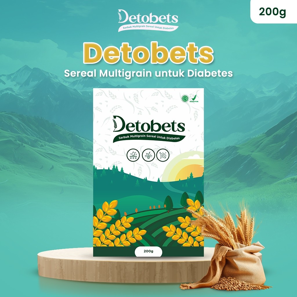 

DETOBETS Sereal Rendah Kalori Super Low Fat Serbuk Organik 200 Gram