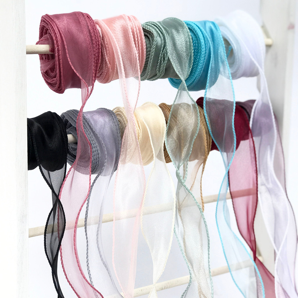 

1 Roll Pita Fishtail Korea Gelombang 3.8 Cm Panjang 9 Meter Korean Ribbon Florist Accessories Fst