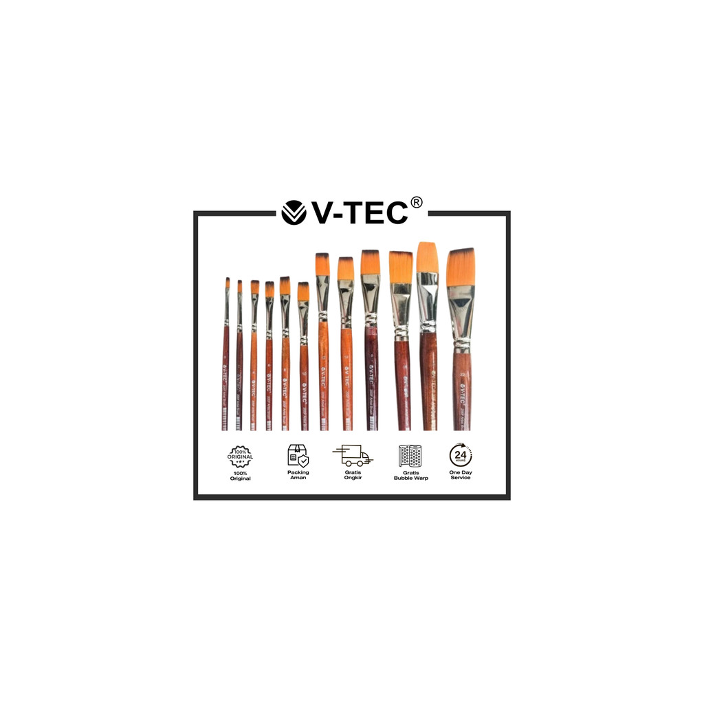 

V-TEC KUAS TYPE 200F NO.10 // NO. 6 // NO. 22 PCS
