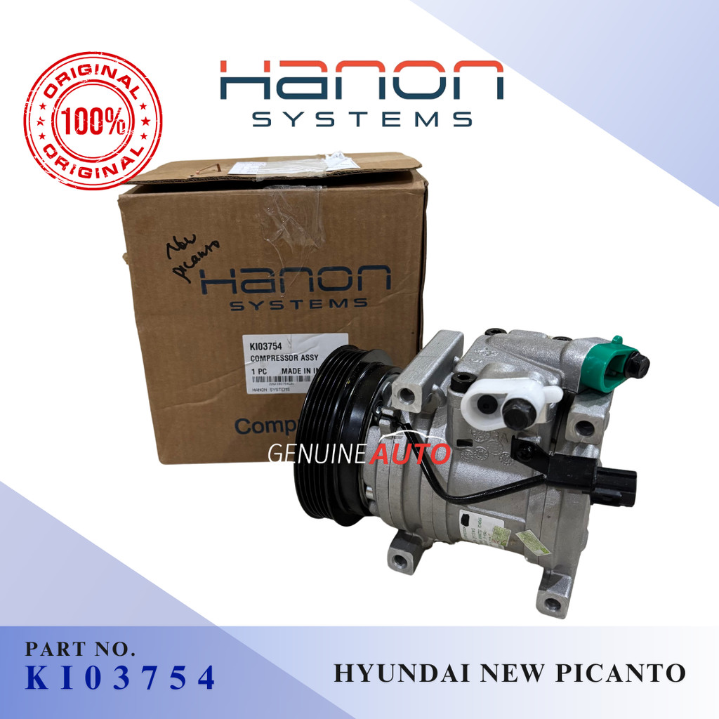 KOMPRESOR COMPRESSOR HYUNDAI NEW PICANTO / HYUNDAI I-10 GEN 1 HANON ASLI KI03754