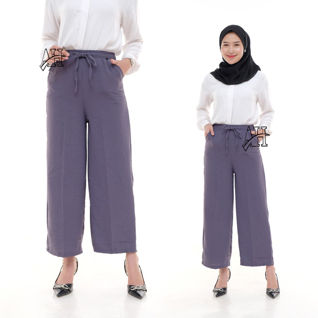 Amha Collection - CELANA KULOT AIRFLOW SAKU WANITA CASUAL HANA ZAIN