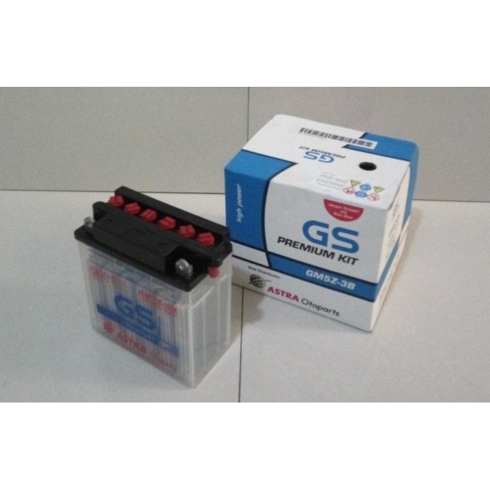 ACCU/AKI MOTOR GS PREMIUM KIT GM5Z-3B (BASAH/AIR)