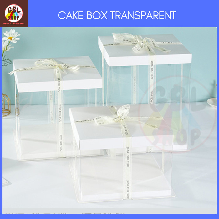 

Cake Box Mika 23x23x16 Kotak Kue Ulang Tahun Hadiah ( 5pcs ) - Putih