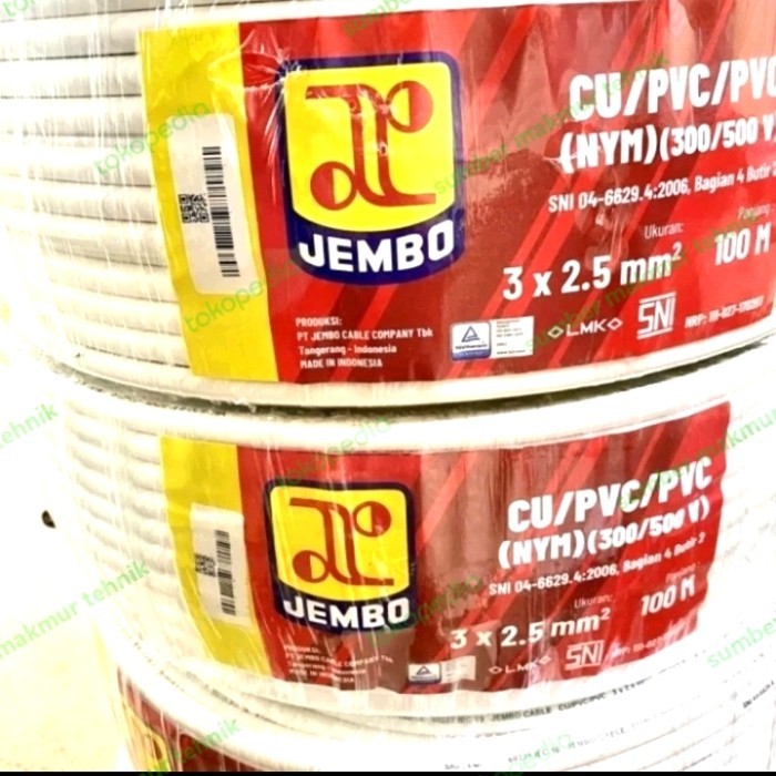 St23s Kabel NyM 3x2,5 merk  Jembo ,harga per meter