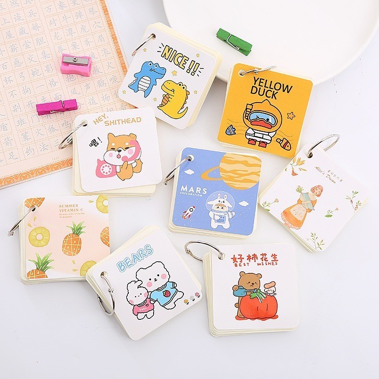 

MMD Buku Note Ring Gantung Karakter Lucu Notebook Ring Mini Isi 80 Lembar Sticky Note Lucu Notepad Dengan Gantungan DIY Book 80Lembar Buku Catatan Memo Karakter