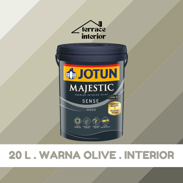 Cat Tembok Majestic Sense Interior Jotun warna Olive 20 L