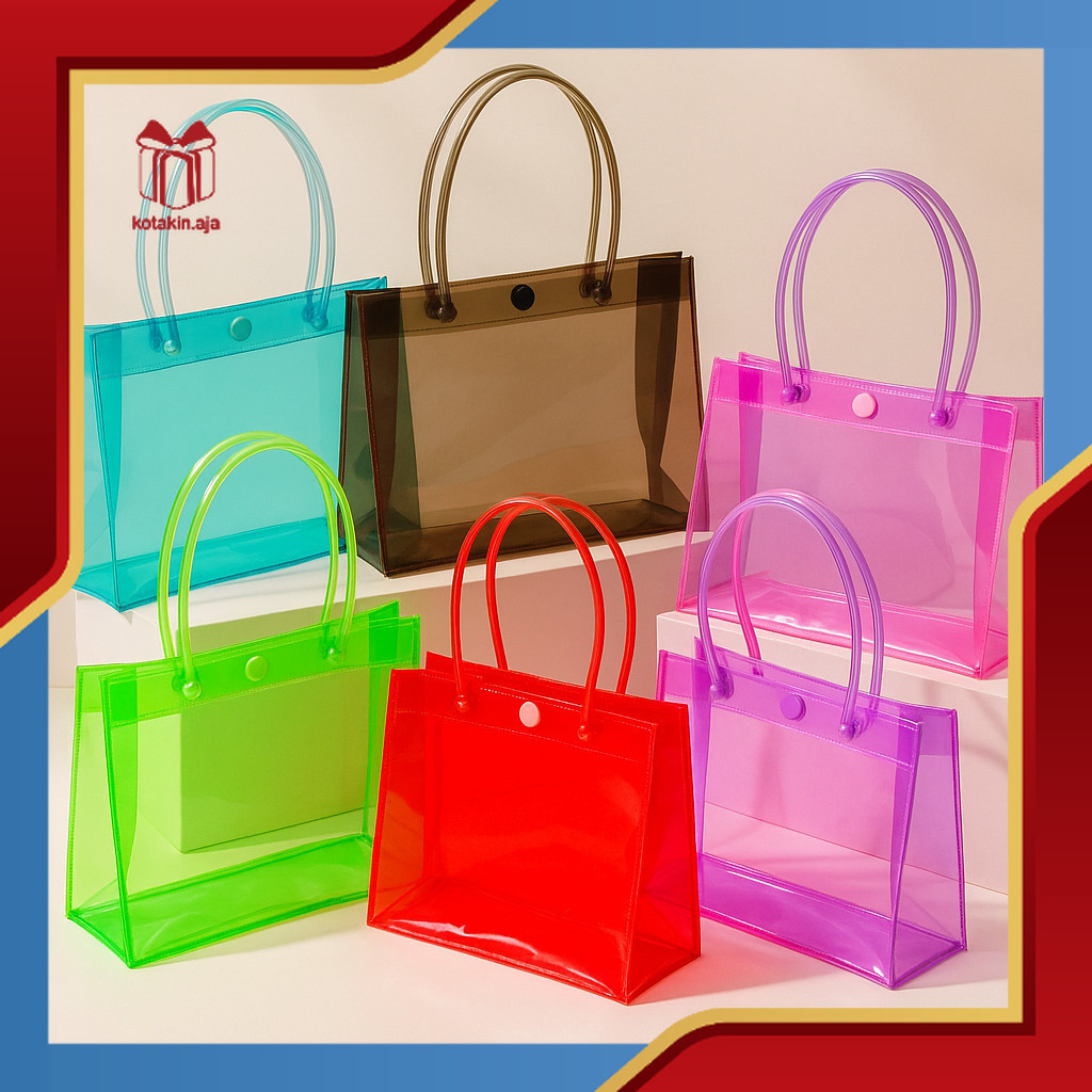 

Tas Mika PVC / Tas Mika PVC Transparan / Tas Bening / Tas Transparan / Tas Hampers I ACCX02-ACCX15