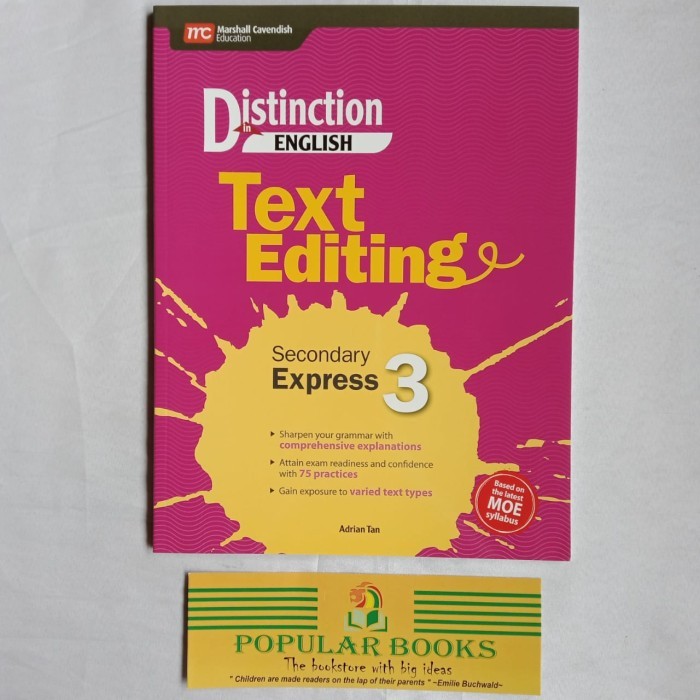 

Distinction in English : Text Editing Secondary Express - Secondary 1
