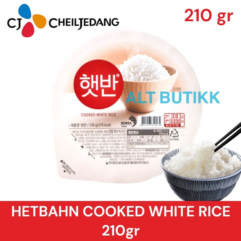 

HETBAHN INSTANT COOKED WHITE RICE 210 GRAM | NASI PUTIH INSTAN KOREA