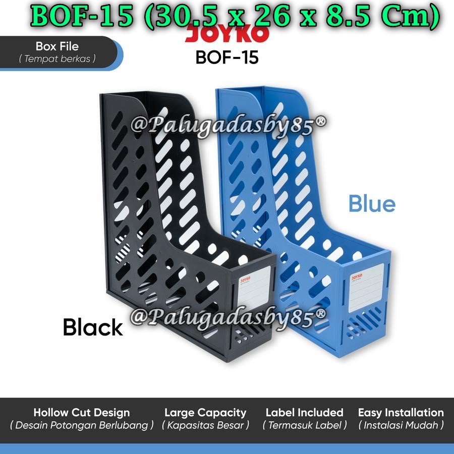 

(1 Set) GROSIR Box File JOYKO BOF-15-BLACK 30.5*26*8.5 / Box File Tempat Berkas Joyko BOF-15