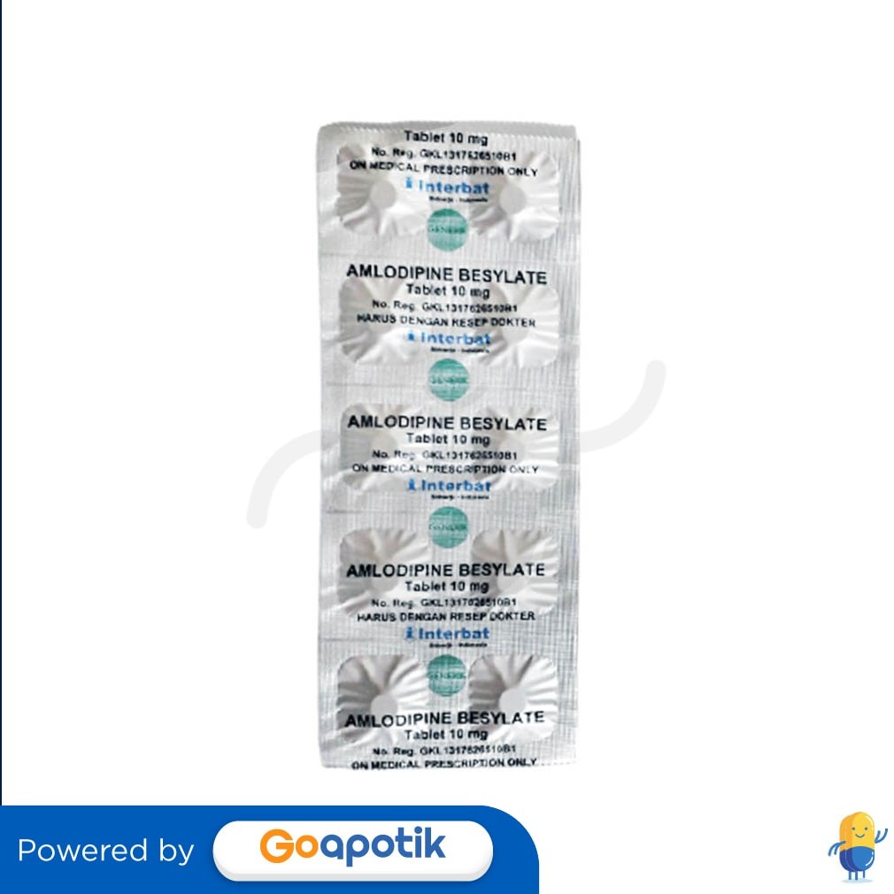 Amlodipine Besilate Interbat 10 Mg Strip 10 Tablet