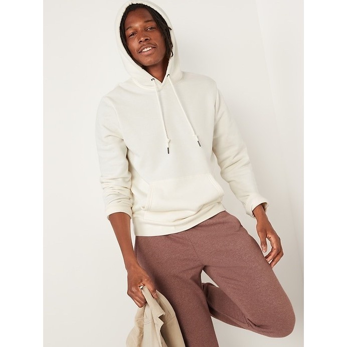 Sweater ON Solid Color Pullover Hoodie Off White Putih