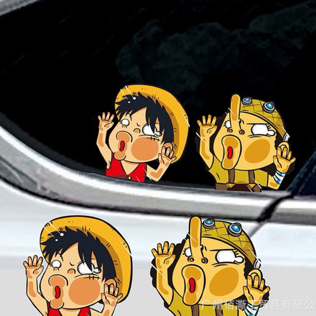 

DOMOR_SHOP Stiker One Piece Vinyl Hologram Anti Air Stiker Laptop Hp Kulkas Motor Helm Mobil Sepeda Motor
