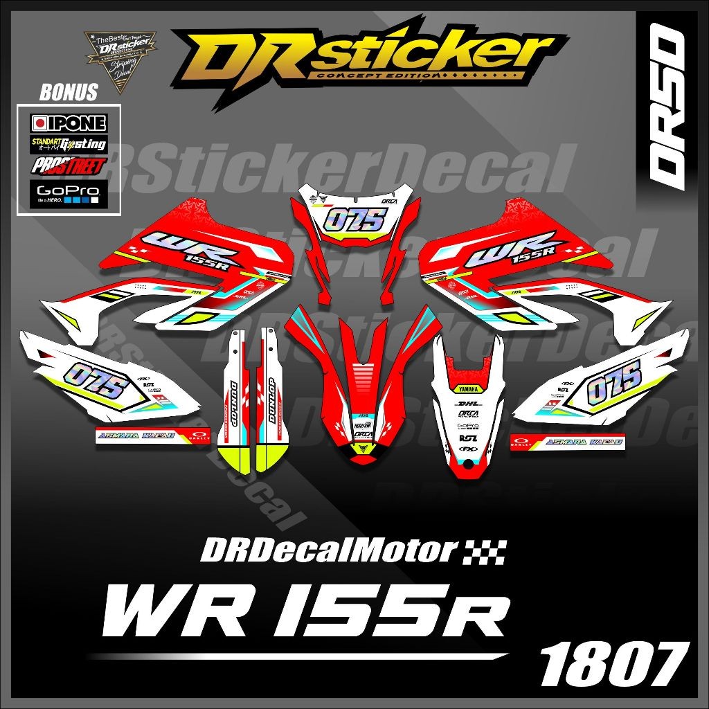 Stiker Yamaha Wr 155 Decal Yamaha Wr 155 Kombinasi Hologram Stiker Aksesoris Full Body
