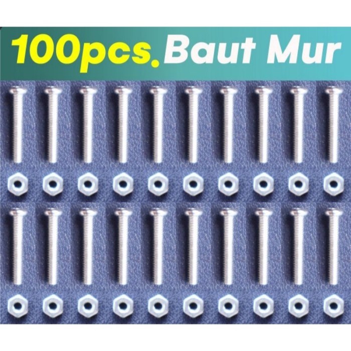 BAUT / SCREW M2 + MUR M2 ( MUR 100+ BAUT 100) - 35mm