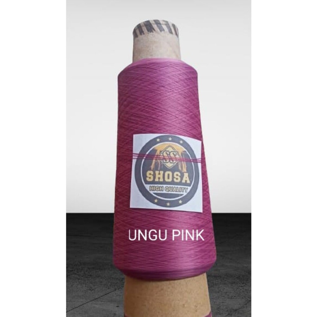Benang Obras polyeater warna Ungu pink /kebutuhan menjahit/alat jahit/benang jahit