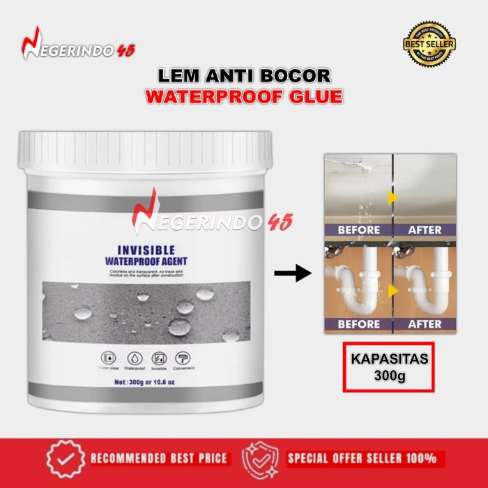 

LEM TRANSPARAN ANTI AIR BOCOR / WATERPROOF GLUE ANTI LEAG 300g