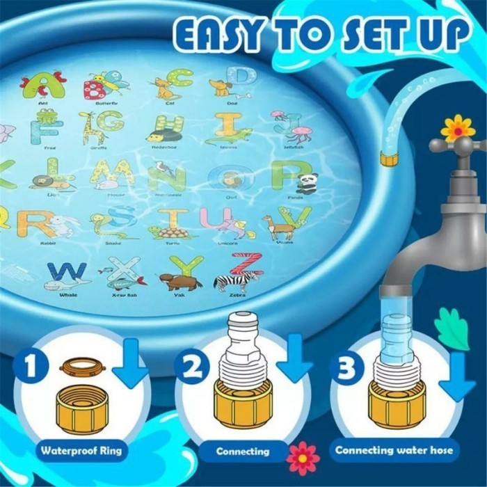 PROMO kolam air mancur anak matras air mancur anak kolam renang karet