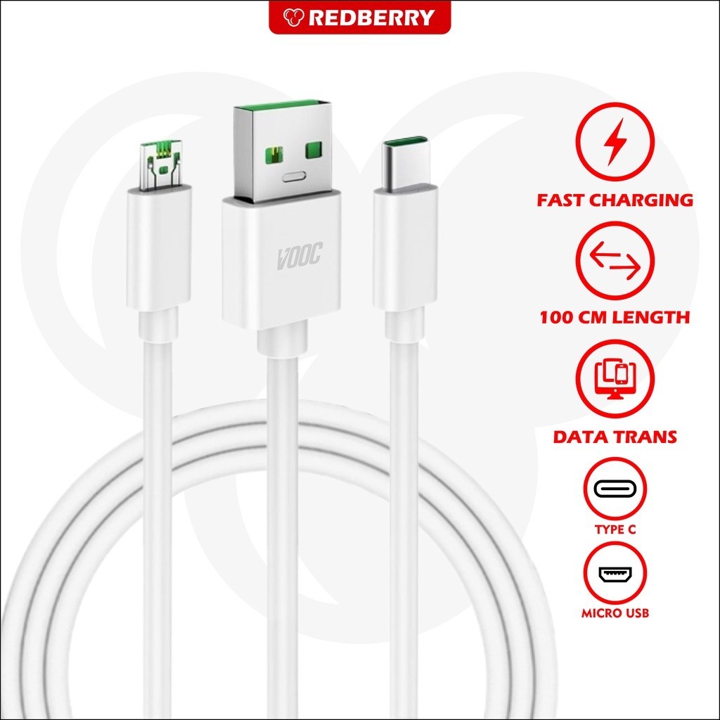 ME80 Kabel Data OPPO VOOC Fast Charging Type C Micro USB kabel cas charger HP android original