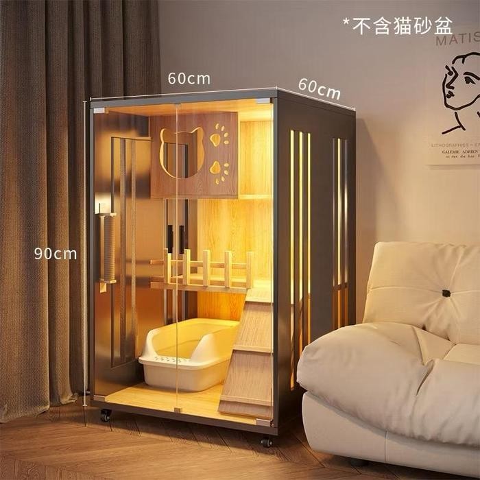 Kandang rumah kucing tahan gores / rumah kucing kayu / rumah kucing vila / kandang kucing / kandang 