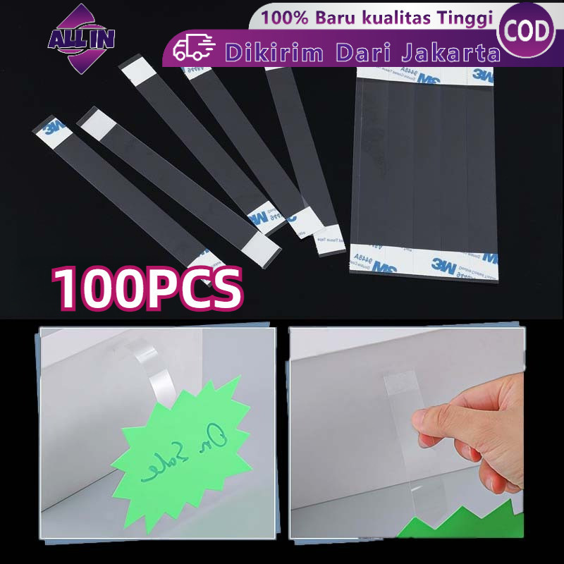 

100Buah Mika Label Harga Rak Label Harga Display Price Tag Mika Pvc Wobbler Promosi